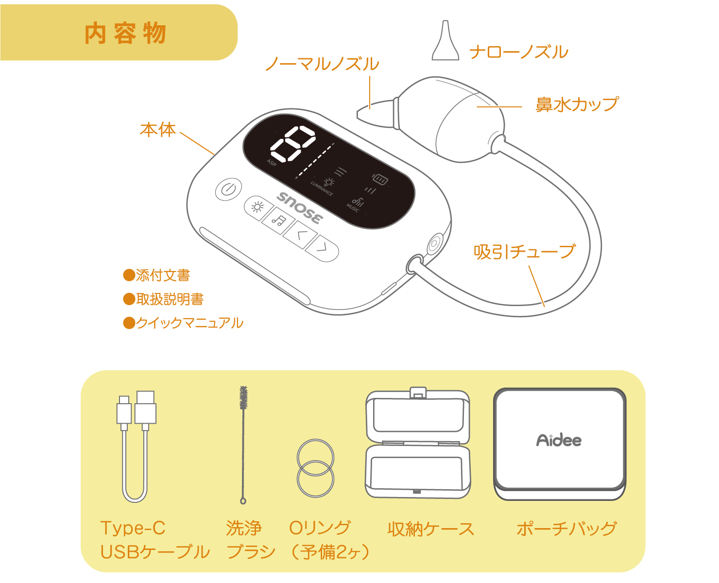 充電式電動鼻吸い器 SNOSE（スノーズ）